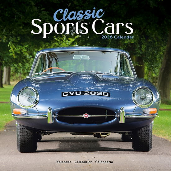 Cover for Classic Sports Cars Calendar 2026  Square Car Wall Calendar - 16 Month (Calendar) (2025)