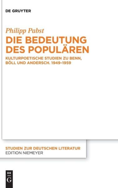 Cover for Philipp Pabst · Die Bedeutung Des Popularen (Hardcover bog) (2021)