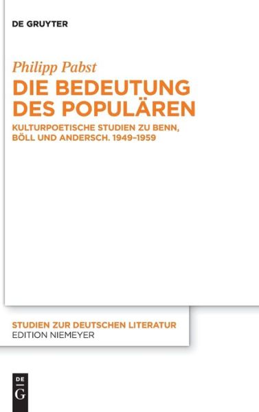 Cover for Philipp Pabst · Die Bedeutung Des Popularen (Innbunden bok) (2021)