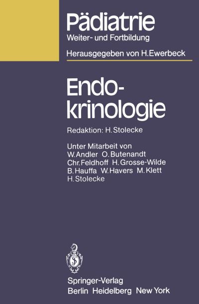 Cover for W Andler · Endokrinologie - Padiatrie: Weiter- und Fortbildung (Paperback Book) (1982)