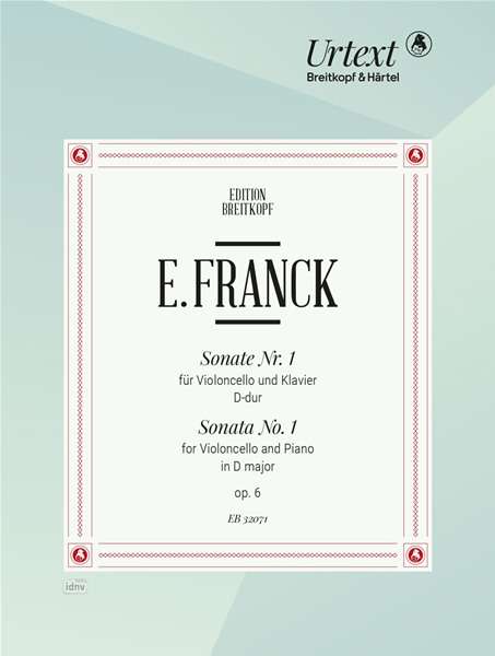 Cover for Franck · Franck:sonate In D FÃ¼r Violoncello Und (Book)