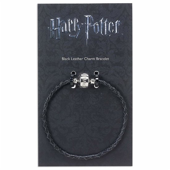 Black Leather Charm Bracelet 17cm - Harry Potter - Merchandise -  - 5055583404603 - 7. februar 2019