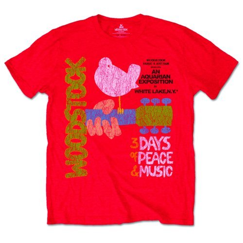 Cover for Woodstock · Woodstock Unisex T-Shirt: Classic Vintage Poster (T-shirt) [size M] [Red - Unisex edition]