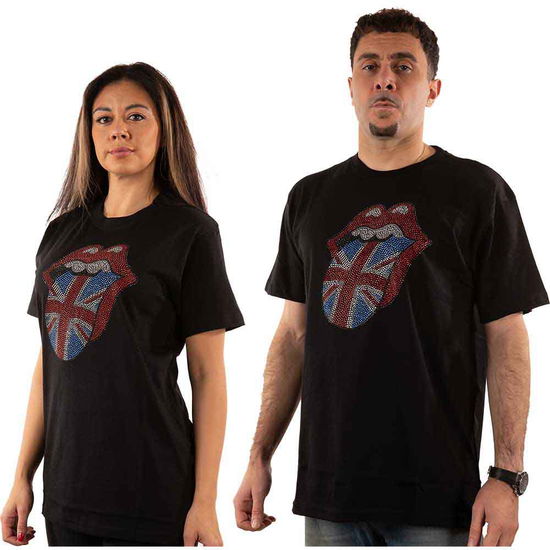 The Rolling Stones Unisex T-Shirt: Classic UK (Embellished) - The Rolling Stones - Merchandise -  - 5056561016603 - 