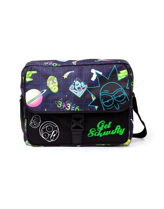 Space Aop With Flock Print Black (Borsa A Tracolla) - Rick And Morty - Merchandise -  - 8718526109603 - 
