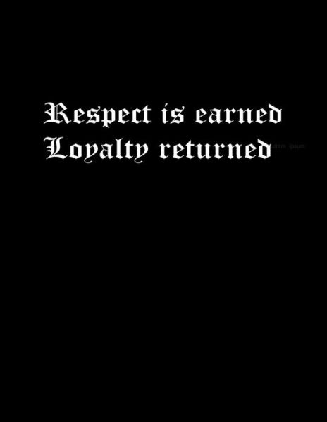 Cover for Lek Journal · Respect is earned Loyalty returned (Paperback Book) (2019)