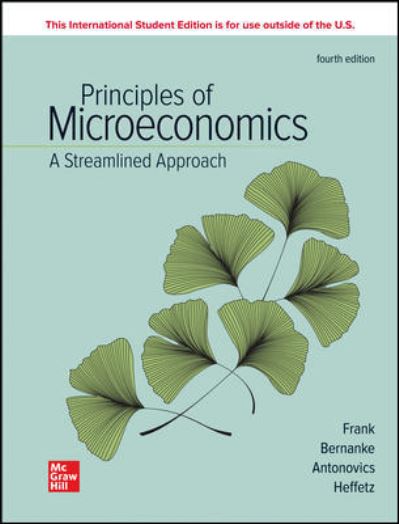 Cover for Robert Frank · Principles of Microeconomics, A Streamlined Approach (Paperback Book) (2021)