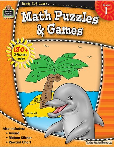 Cover for Teacher Created Resources Staff · Ready-set-learn: Math Puzzles and Games Grd 1 (Paperback Bog) (2007)