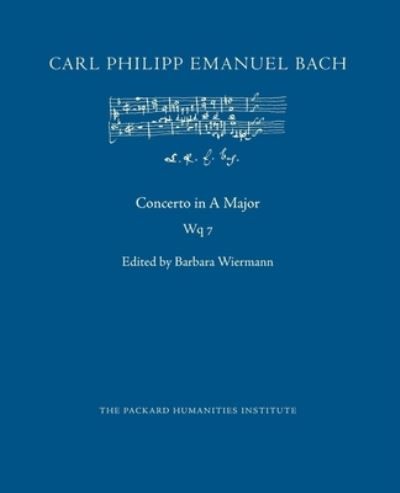 Cover for Carl Philipp Emanuel Bach · Concerto in A Major, Wq 7 (Paperback Book) (2019)