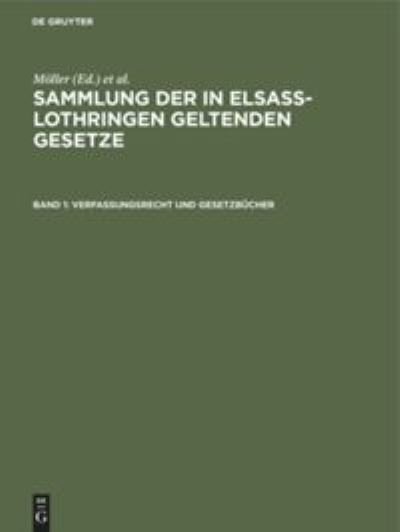 Cover for Mller · Verfassungsrecht und Gesetzbcher (N/A) (1901)
