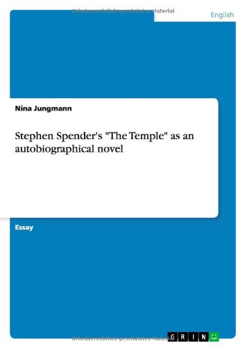 Stephen Spender's "The Temple" - Jungmann - Livros - GRIN Verlag GmbH - 9783640932603 - 10 de junho de 2011
