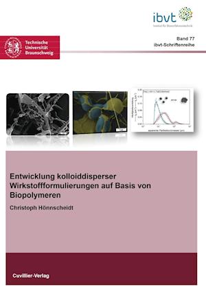 Cover for Christoph Hönnscheidt · Entwicklung kolloiddisperser Wirkstoffformulierungen auf Basis von Biopolymeren (Paperback Book) (2016)