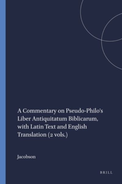 Cover for Howard Jacobson · Commentary on Pseudo-philo's Liber Antiquitatum Biblicarum (Hardcover Book) (1996)