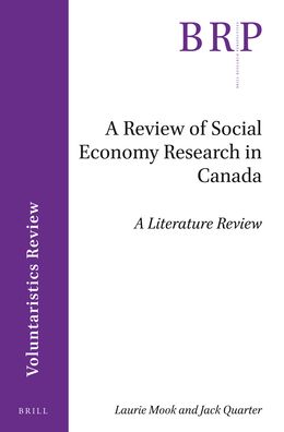 Cover for Laurie Mook · A Review of Social Economy Research in Canada (Paperback Book) (2019)