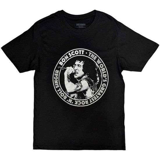 Cover for Bon Scott · Bon Scott Unisex T-Shirt: TWGRRS Circle (Black) (T-shirt)