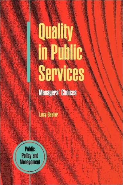 Cover for Lucy Gaster · Quality in Public Services (Concilium) (Paperback Book) (1995)