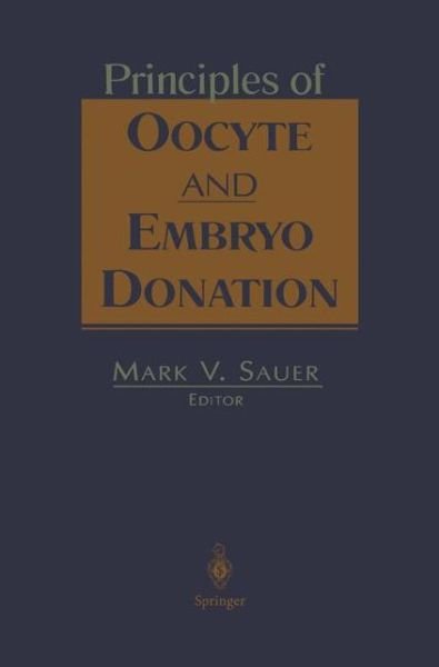 Cover for Principles of oocyte and embryo donation (Bok) (1998)