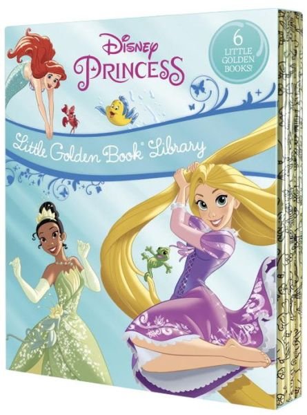 Cover for Disney Princess Little Golden Book Library Tangled; Brave; The Princess and the Frog; The Little Mermaid; Beauty and the Beast; Cinderella (Hardcover Book) (2016)