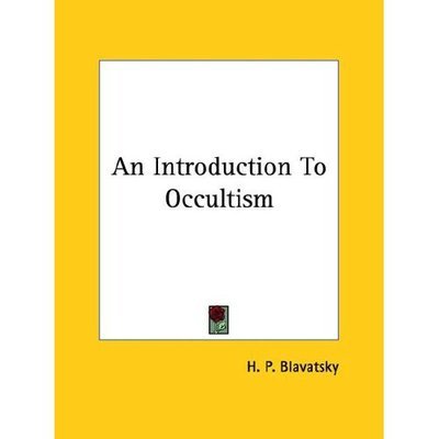 Cover for H. P. Blavatsky · An Introduction to Occultism (Pocketbok) (2005)