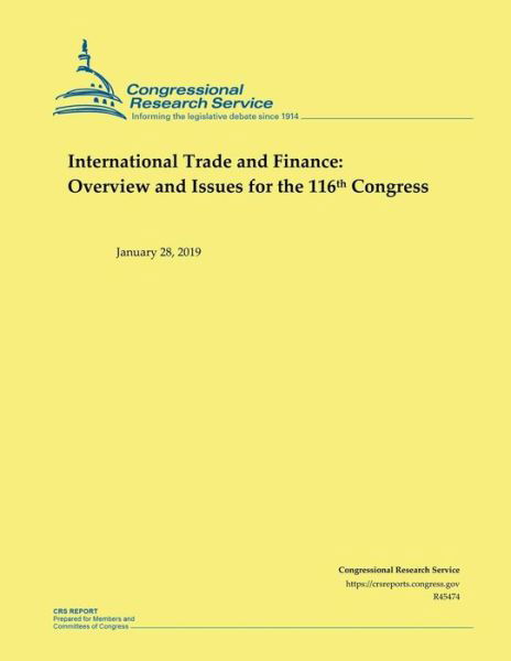 Cover for Congressional Research Service · International Trade and Finance (Pocketbok) (2019)