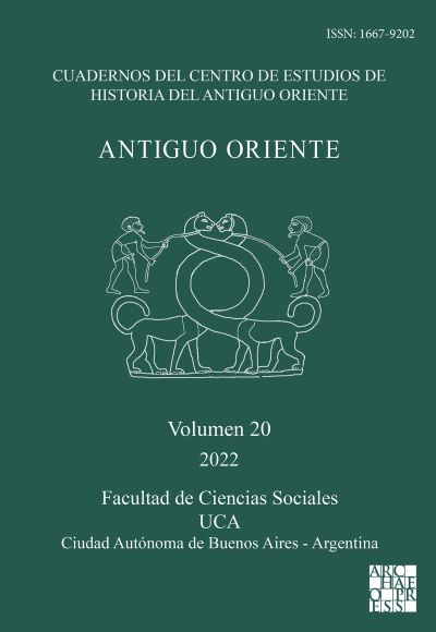 Cover for Antiguo Oriente: Vol. 20 2022 - Antiguo Oriente (Paperback Bog) [Bilingual edition] (2023)