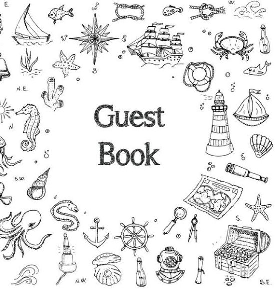 Cover for Lollys Publishing · Guest Book, Visitors Book, Guests Comments, Vacation Home Guest Book, Beach House Guest Book, Comments Book, Visitor Book, Nautical Guest Book, Holiday Home, Bed &amp; Breakfast, Retreat Centres, Family Holiday, Guest Book (Hardback) (Inbunden Bok) (2019)