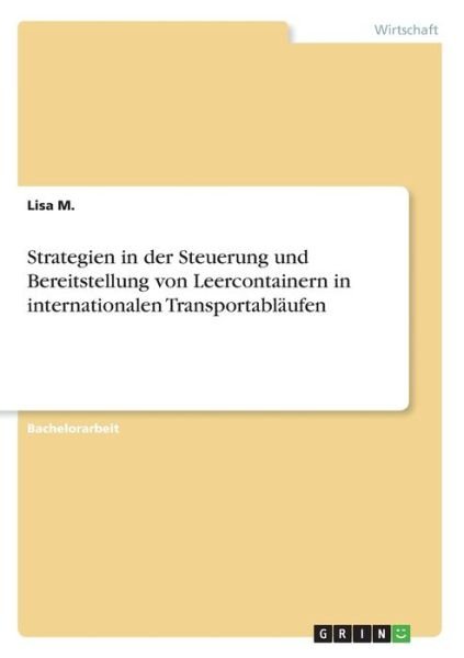 Cover for M. · Strategien in der Steuerung und Bere (Bok)