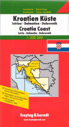 Cover for Freytag &amp; Berndt · Freytag &amp; Berndt Road + Leisure Map: Kroatien Küste - Croatian Coast (Hardcover Book) (2016)