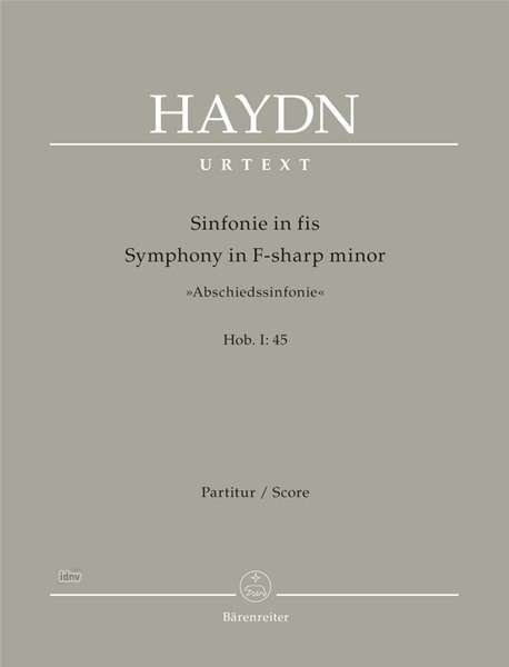 Cover for Haydn · Sinfonie 45 fis-Moll,Pt.BA10971 (Bog)