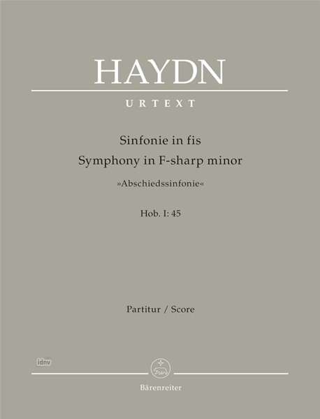 Cover for Haydn · Sinfonie 45 fis-Moll,Pt.BA10971 (Book)