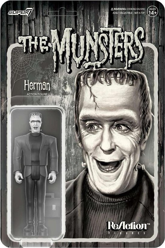 Munsters Reaction Figures Wave 3 - Hot Rod Herman (Grayscale) - Munsters - Merchandise - SUPER 7 - 0840049828605 - July 7, 2023