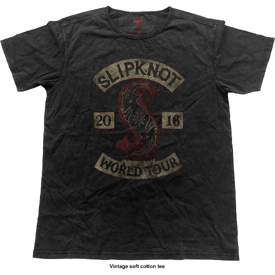 Slipknot Unisex Vintage T-Shirt: Patched-Up - Slipknot - Produtos - Bravado - 5055979993605 - 