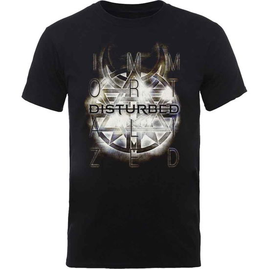 Disturbed Unisex T-Shirt: Symbol (Black) - Disturbed - Gadżety - Merch Traffic - 5056170623605 - 24 listopada 2017