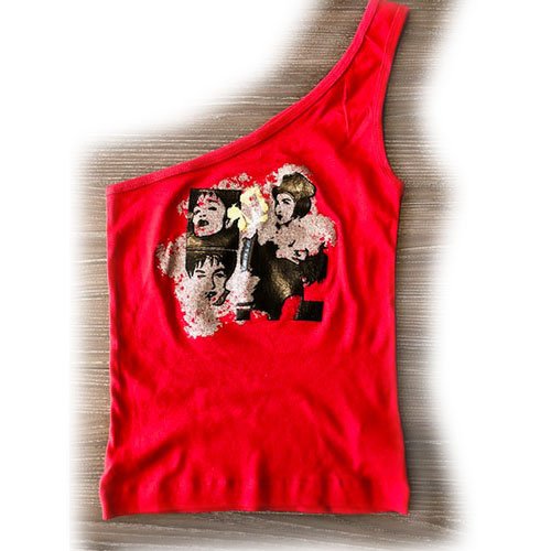 Cover for Madonna · Madonna Ladies Vest T-Shirt: Shoulder (Ex-Tour) (T-shirt) [size S] [Red - Ladies edition]