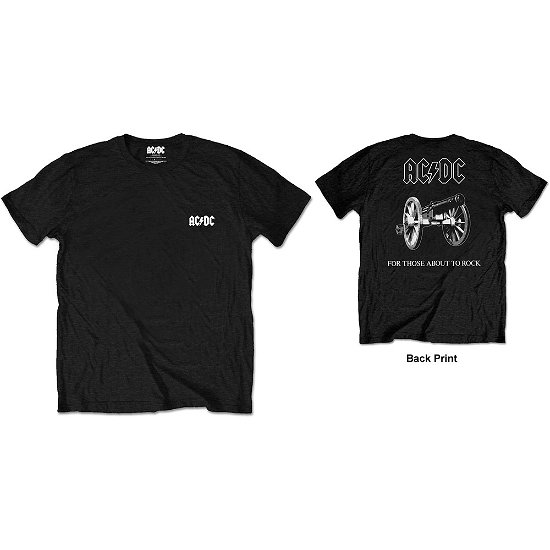 Cover for AC/DC · AC/DC Unisex T-Shirt: About To Rock (Back Print / Retail Pack) (T-shirt) [size S] [Black - Unisex edition]