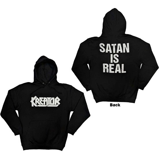 Kreator Unisex Pullover Hoodie: Satan Is Real (Back Print) - Kreator - Merchandise -  - 5056737217605 - 