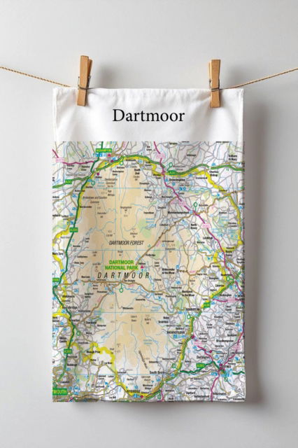 Cover for OS Map Tea-towel - Dartmoor National Park (MERCH) (2025)