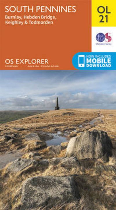 Cover for Ordnance Survey · South Pennines, Burnley, Hebden Bridge, Keighley &amp; Todmorden - OS Explorer Map (Map) [May 2015 edition] (2015)