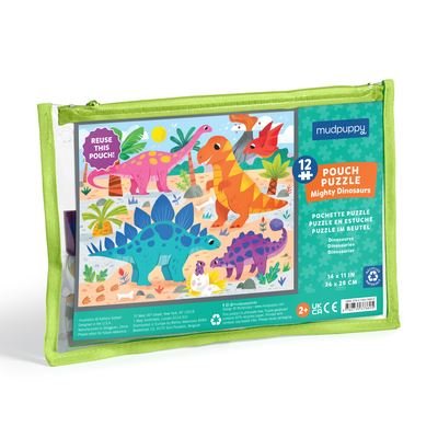 Cover for Mudpuppy · Mighty Dinosaurs 12 Piece Pouch Puzzle (SPILL) (2023)