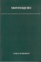 Cover for Emile Durkheim · Montesquieu: His Contribution to the Establishment of Political Science - Publications of the Durkheim Press (Paperback Book) (2002)