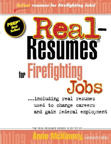 Cover for Anne Mckinney · Real Resumes for Firefighting Jobs (Pocketbok) (2012)
