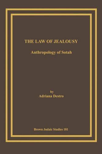 Cover for Adriana Destro · The Law of Jealousy: Anthropology of Sotah (Taschenbuch) [First edition] (1989)