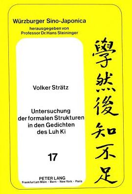 Cover for Stratz Volker Stratz · Untersuchung der formalen Strukturen in den Gedichten des Luh Ki (Pocketbok) (1989)