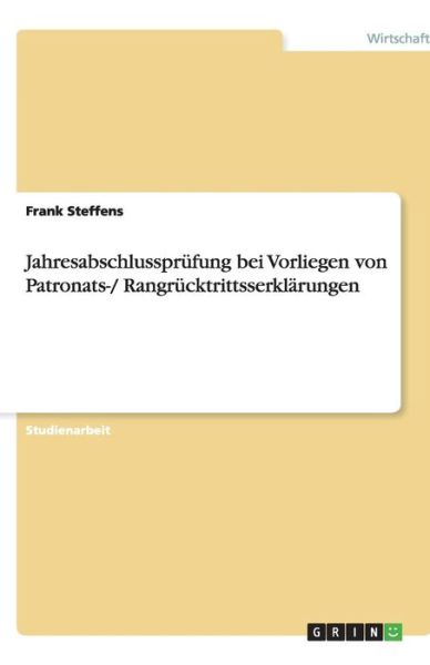 Cover for Steffens · Jahresabschlussprüfung bei Vor (Book) [German edition] (2007)