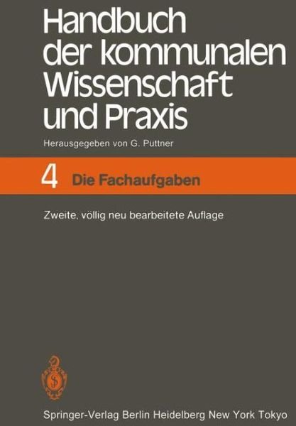 Cover for G Nter P Ttner · Handbuch der Kommunalen Wissenschaft und Praxis (Paperback Book) [Softcover reprint of the original 2nd ed. 1983 edition] (2011)