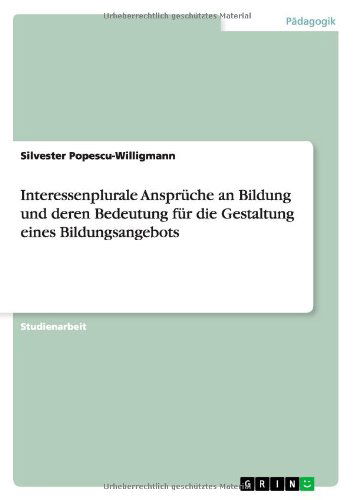 Cover for Popescu · Interessenplurale Ansprüche an (Book) [German edition] (2012)