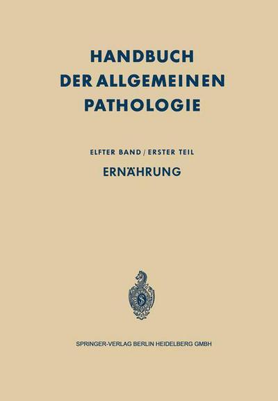 Cover for Hans-Werner Altmann · Ernahrung - Handbuch der allgemeinen Pathologie (Paperback Book) (1962)