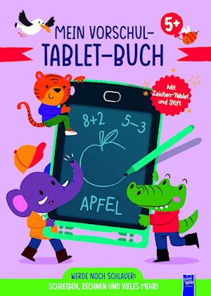 Cover for Mein Vorschul-Tablet-Buch 5 + (rosa Cover) (Book) (2025)