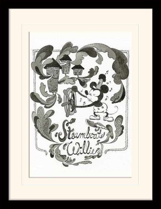 Cover for Mickey Mouse · Steamboat Willie - Steam (Stampa In Cornice 30X40 Cm) (MERCH)