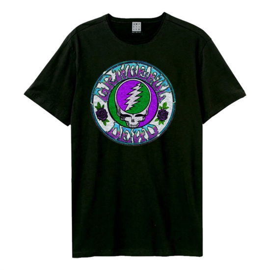 Grateful Dead Stealie Tie Dye Amplified Vintage Charcoal Small T Shirt - Grateful Dead - Koopwaar - AMPLIFIED - 5054488675606 - 5 mei 2022